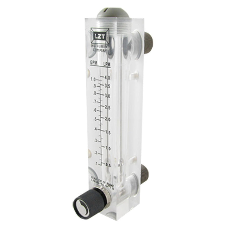 [Australia - AusPower] - uxcell Black Adjustable Knob 0.1-1 GPM Panel Type Water Flow Meter LZM-15 