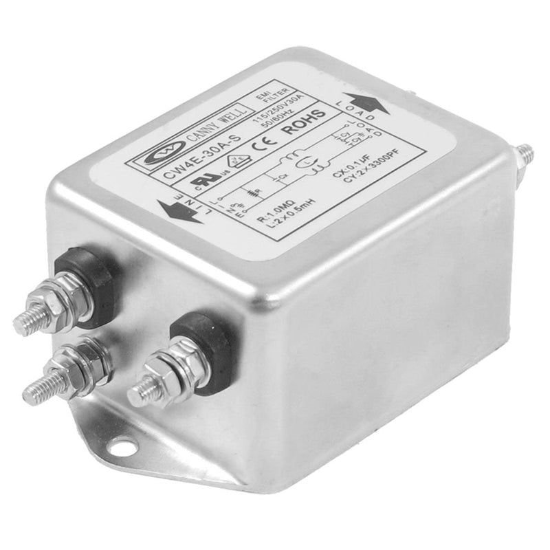 [Australia - AusPower] - uxcell 30A AC Power Single Phase EMI Filter, 115V/250V, 50/60 Hz - a13031400ux0383 