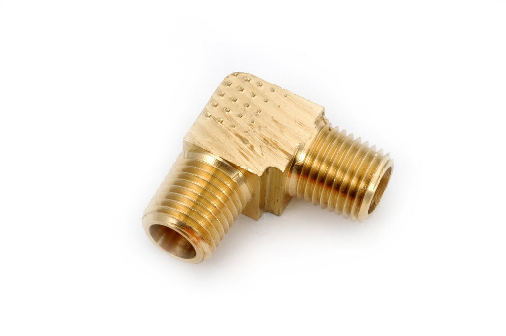 [Australia - AusPower] - Anderson Metals - 06130-04 06130 Brass Pipe Fitting, 90 Degree Barstock Elbow, 1/4" NPT Male x 1/4" NPT Male Pipe 0.25 Inch 