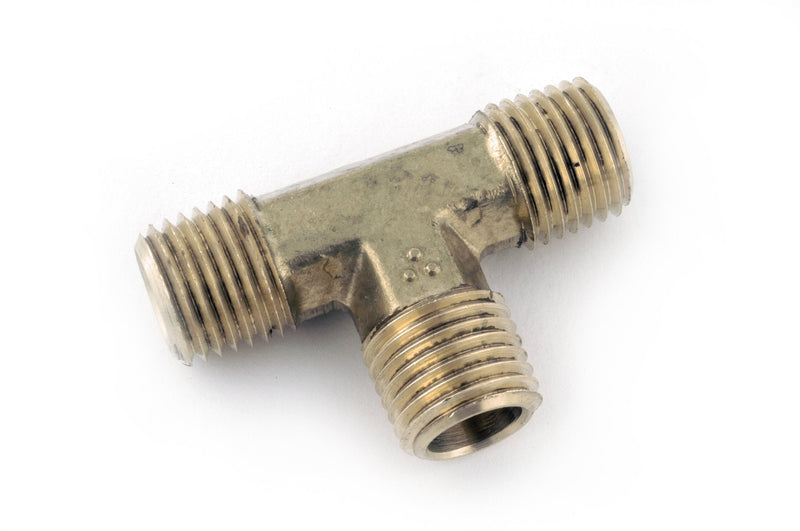 [Australia - AusPower] - Anderson Metals 06232 Brass Pipe Fitting, Forged Tee, 3/8" NPT Male x 3/8" NPT Male x 3/8" NPT Male Pipe 