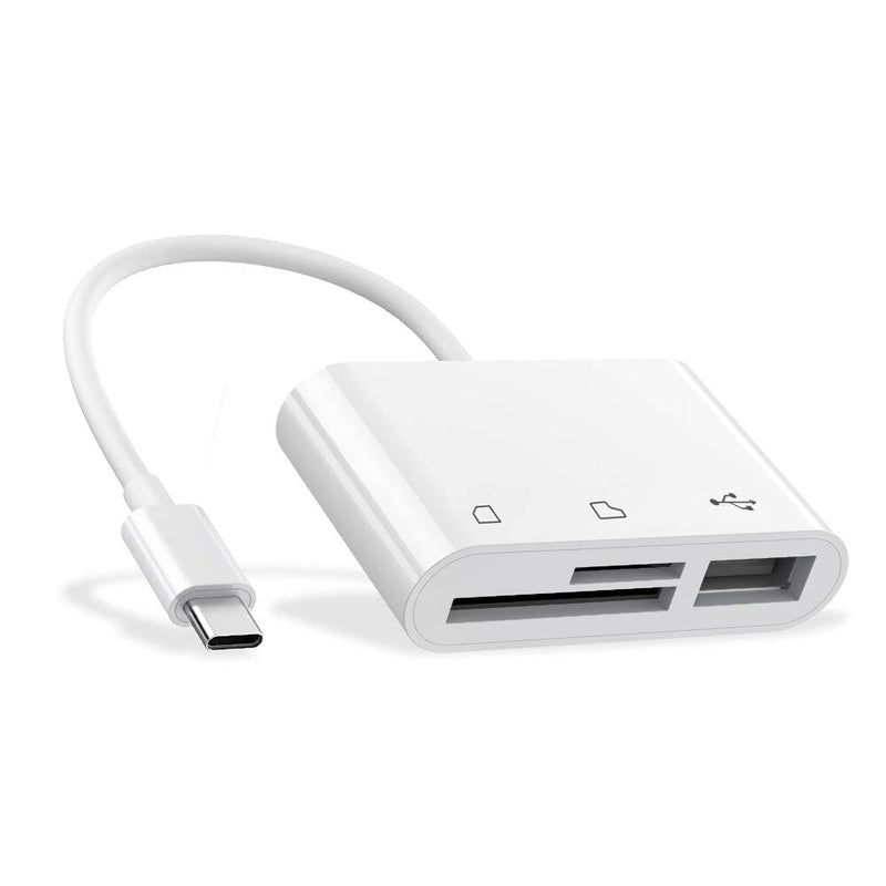 [Australia - AusPower] - USB C to Micro SD TF Memory Card Reader, Compatible with iPad Pro, MacBook Pro/Air, Chromebook, 3-in-1 USB Camera Card Reader Adapter for XPS, Galaxy S10/S9 and More USB C Devices 