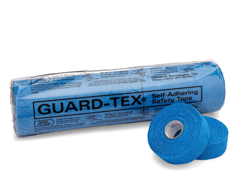[Australia - AusPower] - Guard-tex Blue 1" Finger Tape - Self-Adhering Safety Tape for Industrial, Athletic & Medical Use - 12 rolls x 30 yds 1 Inch 