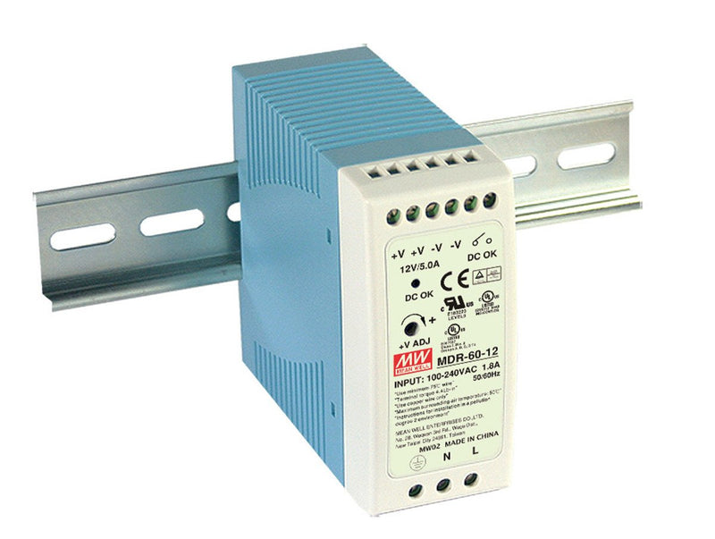 [Australia - AusPower] - [PowerNex] Mean Well MDR-60-24 24V 2.5A 60W Single Output Industrial DIN Rail Power Supply 