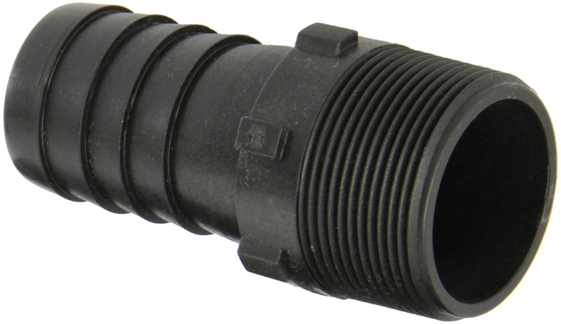 [Australia - AusPower] - Dixon Valve HB150 Polypropylene Shank/Water Fitting, Tuff-Lite King Combination Nipple, 1-1/2" NPT End x 1-1/2" Hose ID Barbed 
