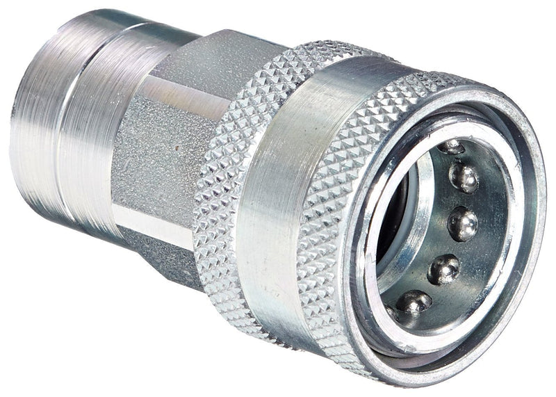 [Australia - AusPower] - Dixon Valve 4AGF4 Steel Agricultural Interchange Ball Valve Hydraulic Fitting, Socket, 1/2" Coupler x 1/2" - 14 NPTF Female Thread 