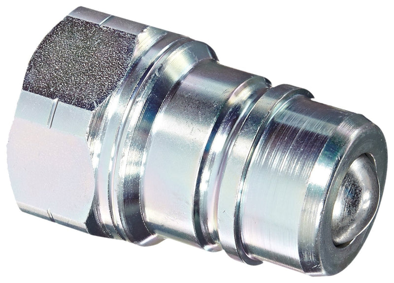 [Australia - AusPower] - Dixon Valve AG8F8 Steel Agricultural Push-Pull Ball Valve Hydraulic Fitting, Nipple, 1" Coupling x 1" - 11-1/2 NPTF Female Thread 