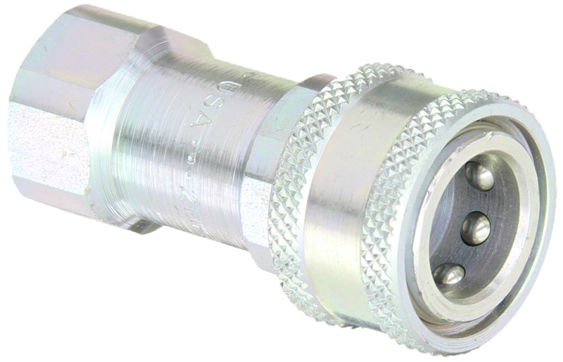 [Australia - AusPower] - Dixon Valve & Coupling 2HF2 Steel ISO-B Interchange Hydraulic Fitting, Coupler, 1/4" Coupling x 1/4" - 18 NPTF Female Thread 
