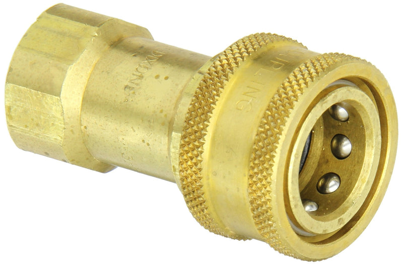 [Australia - AusPower] - Dixon Valve 3HF3-B Brass ISO-B Interchange Hydraulic Fitting, Coupler, 3/8" Coupling x 3/8" - 18 NPTF Female Thread 