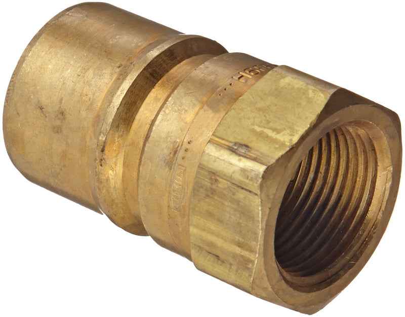 [Australia - AusPower] - Dixon Valve H6F6-B Brass ISO-B Interchange Hydraulic Fitting, Nipple, 3/4" Coupling x 3/4" - 14 NPTF Female 