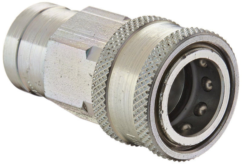 [Australia - AusPower] - Dixon Valve 3KF3 Steel ISO-A Interchange Hydraulic Fitting, Coupler, 3/8" Coupling x 3/8" - 18 NPTF Female Thread 