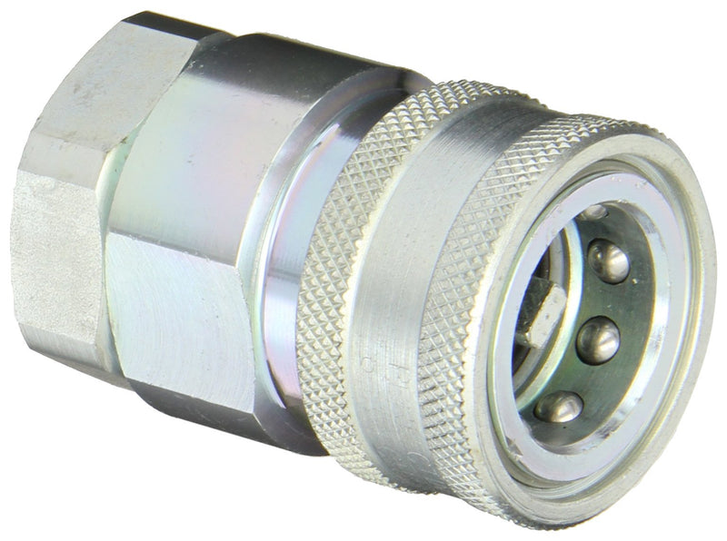 [Australia - AusPower] - Dixon Valve & Coupling Valve 6VF6 Steel Snap-Tite H/IH Interchange Hydraulic Fitting, Valved Coupler, 3/4" Coupling, 3/4" - 14 NPTF Female Thread 