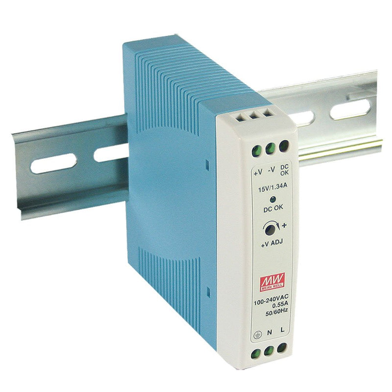 [Australia - AusPower] - MEAN WELL MDR-20-12 AC to DC DIN-Rail Power Supply 12V 1.67 Amp 20W 