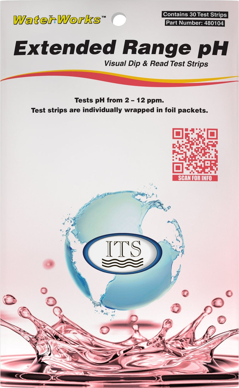 [Australia - AusPower] - Industrial Test Systems WaterWorks 480104 pH Check, 30 Seconds Test Time, 2-12 pH Range (Pack of 30) 