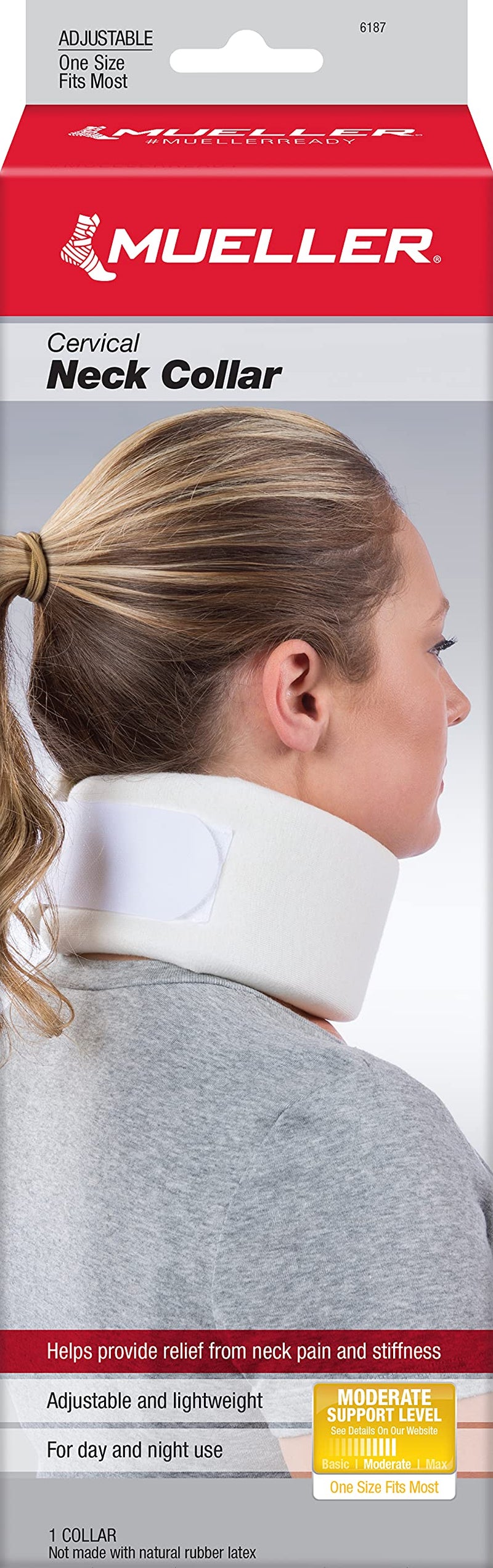 [Australia - AusPower] - Mueller Sports Medicine Cervical Collar Neck Brace, White, One Size 