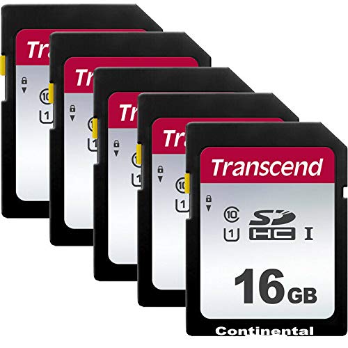 [Australia - AusPower] - 5 Pack Transcend TS16GSDHC10 5 x 16GB SDHC Class 10 Flash Memory Card 