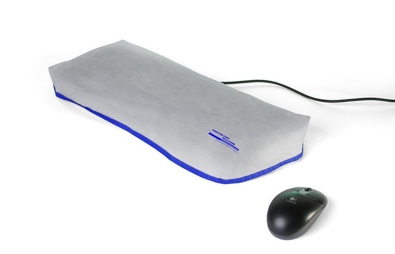 [Australia - AusPower] - Computer Dust Solutions Keyboard Dust Cover, Covers Large Size PC Keyboards, Silky Smooth Antistatic Vinyl, Translucent Coconut Cream Color with Blue Trim, (20W x2H x9D) 20W x2H x9D 