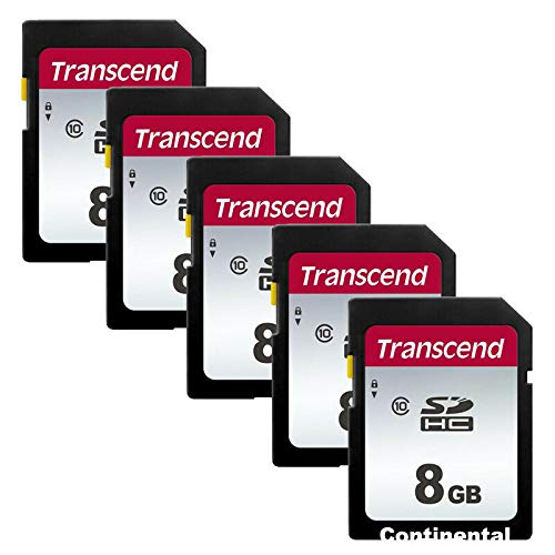 [Australia - AusPower] - 5 Pack Transcend TS8GSDHC10 5 x 8GB SDHC Class 10 Flash Memory Card 