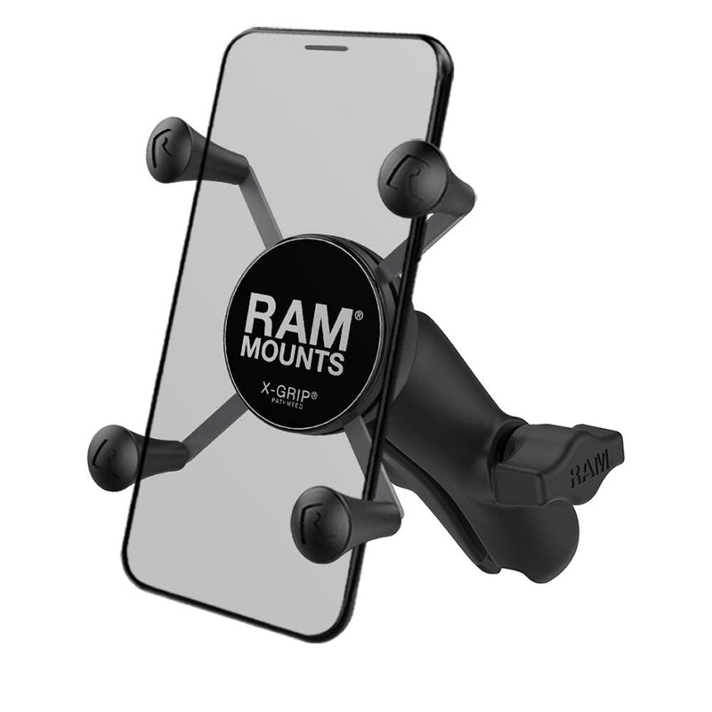 [Australia - AusPower] - RAM Mounts RAP-HOL-UN7B-201U X-Grip Phone Holder with Composite Double Socket Arm with Medium Arm Compatible with RAM B Size 1" Ball Components 