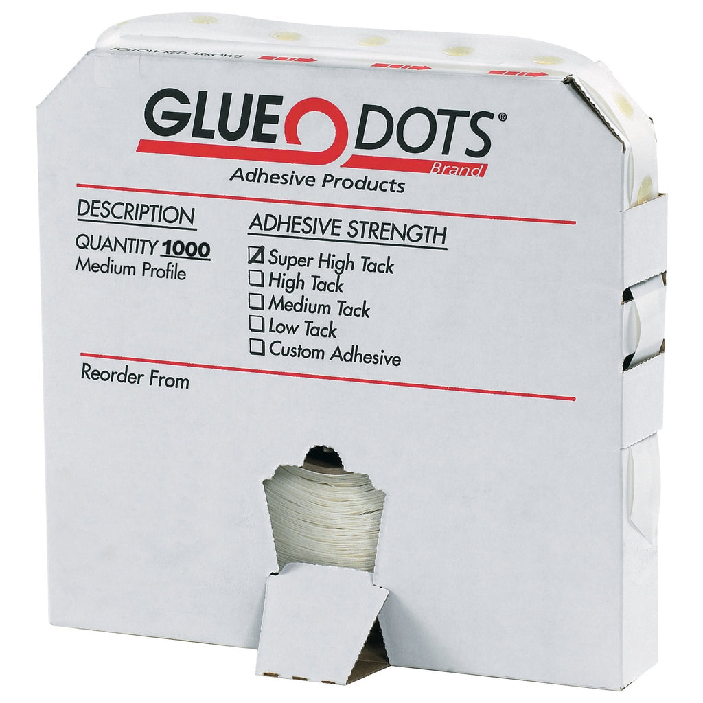 [Australia - AusPower] - Glue Dot GD117 High Profile Super High Tack Glue Dot, 1/2" Diameter x 1/8" Thick (Case of 1000) 