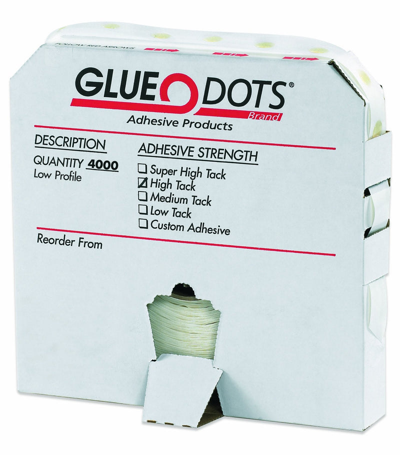 [Australia - AusPower] - Glue Dots GD111 Low Profile High Tack Glue Dot, 1/4"" Diameter x 1/64"" Thick (Case of 4000)" 