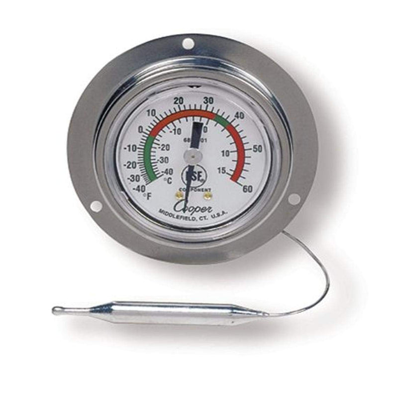 [Australia - AusPower] - Cooper-Atkins 6812-01-3 Vapor Tension Panel Thermometer with Back Flange, NSF Certified, -40/60°F Temperature Range 1 