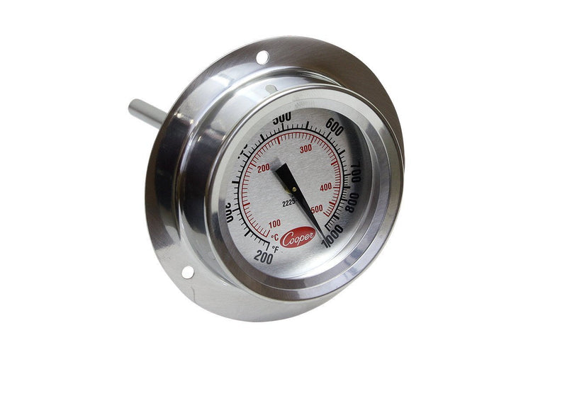 [Australia - AusPower] - Cooper-Atkins 2225-20 Stainless Steel Bi-Metals Industrial Flange Mount Thermometer, 200 to 1000 Degrees F Temperature Range 1 