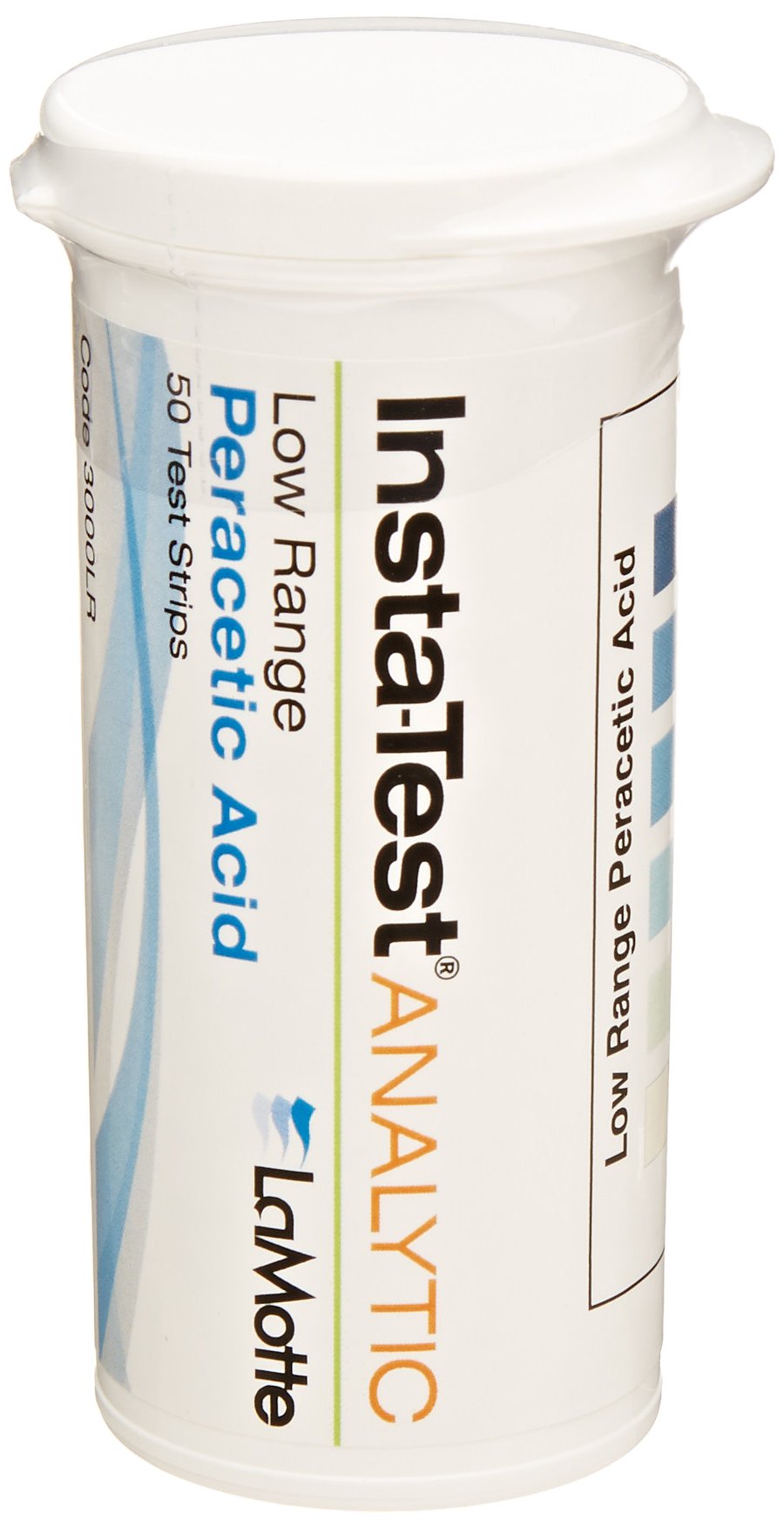 [Australia - AusPower] - LaMotte Insta-Test 3000LR Peracetic Acid Single-Factor Test Strip, Low Range, 0 to 50 ppm Range (Pack of 50) 