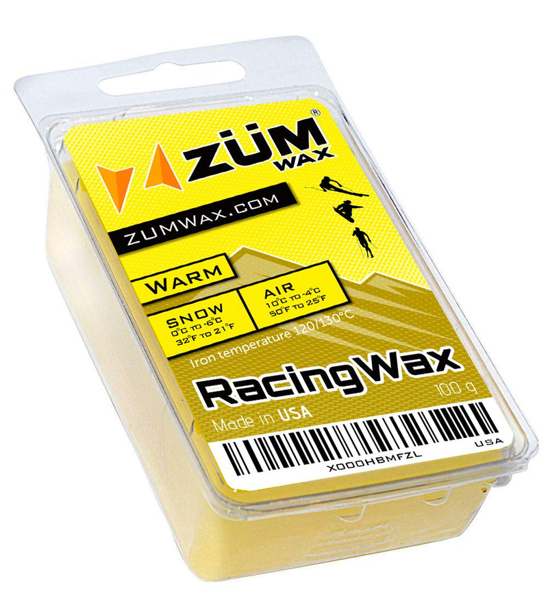 [Australia - AusPower] - ZUMWax Ski/Snowboard Racing Wax - Warm Temperature - 100 Gram - - Excellent Spring Wax !!! 