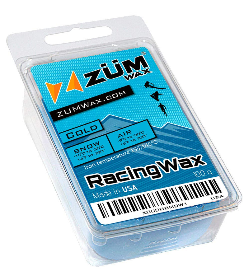 [Australia - AusPower] - ZUMWax Ski/Snowboard Racing Wax - Cold Temperature - 100 Gram - Incredibly Fast in Cold Temperature !!! 