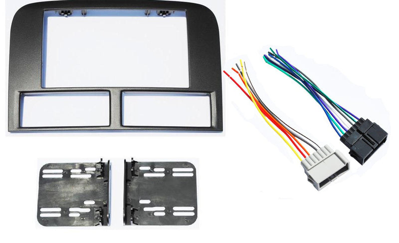 [Australia - AusPower] - Custom Install Parts Double Din Aftermarket Radio Stereo Navigation Bezel Installation Dash Kit Compatible with Jeep Grand Cherokee 1999-2001 