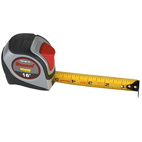 [Australia - AusPower] - Starrett Exact Plus KTXP106-16-N ABS Plastic Case Silver Grey Measuring Pocket Tape, English Graduation Style, 16' Length, 1.06" Width, 0.0625mm Graduation Interval 