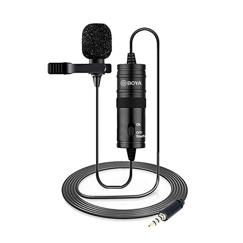 [Australia - AusPower] - BOYA Omnidirectional Lavalier Microphone for Canon Nikon Sony,for iPhone 6 5 4S 4/DSLR Camcorder & Audio Recorders 
