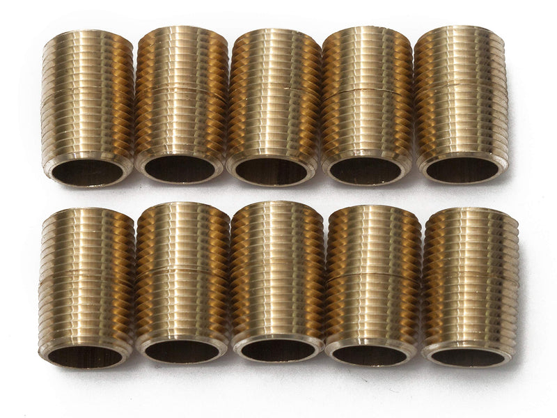 [Australia - AusPower] - LTWFITTING Brass Pipe Close Nipple Fitting 3/8" Male NPT(Pack of 10) 3/8" NPT Male 