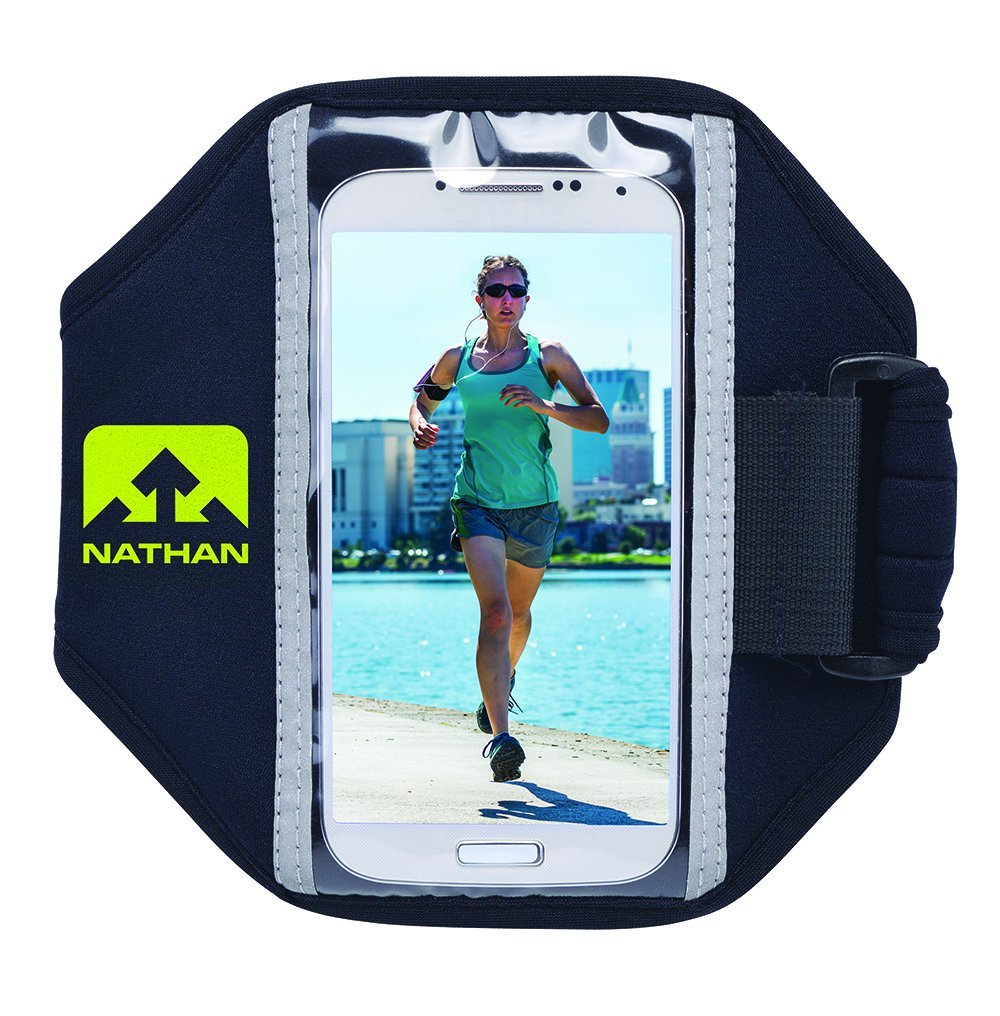 [Australia - AusPower] - Nathan Running ArmBand Super 5K Universal Fitting. Perfect for Running, Biking, Hiking and more. iPhone, Samsung, Note, Galaxy. Arm Band Phone Carrier. Black/Lime 