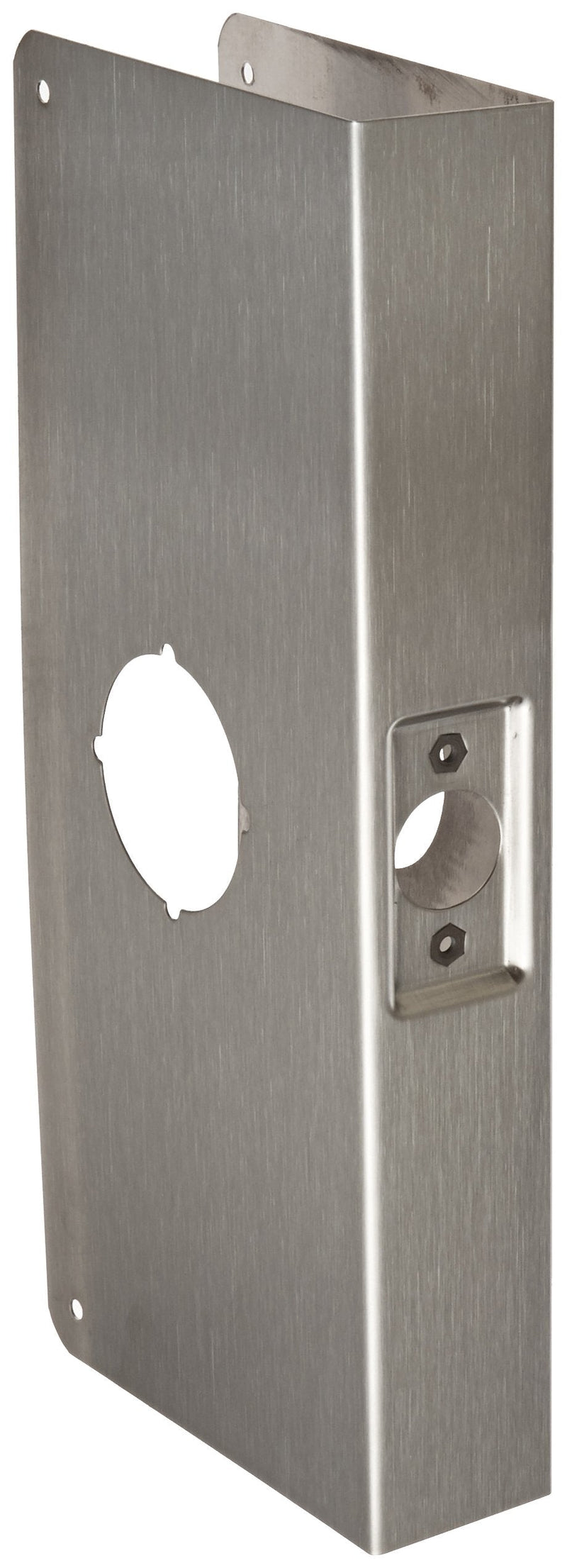 [Australia - AusPower] - Don-Jo 12-CW 22 Gauge Stainless Steel Classic Wrap-Around Plate, Satin Stainless Steel Finish, 4-1/4" Width x 12" Height, for Cylinder Door Lock with 2-1/8" Hole 