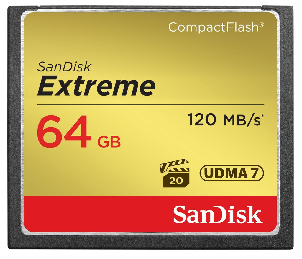 [Australia - AusPower] - B00EZE6V50 SanDisk Extreme 64GB Compact Flash Memory Card Standard Packaging 