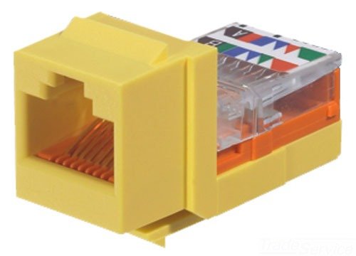 [Australia - AusPower] - Panduit NK5E88MYLY Category-5E 8-Wire Lead-Frame Style Jack Module, Yellow 