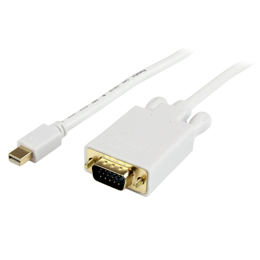 [Australia - AusPower] - StarTech.com 3 ft Mini DisplayPort to VGA Active Adapter Cable - mDP to VGA Video Converter for Mac/PC 1920x1200 - White 