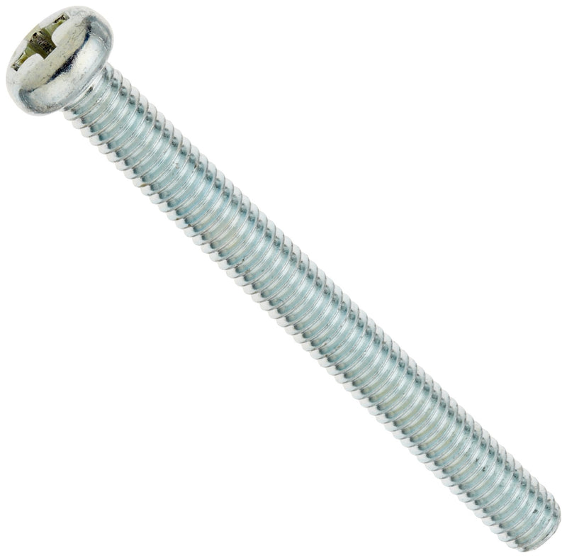 [Australia - AusPower] - Steel Pan Head Machine Screw, Zinc Plated, Meets JIS B1111, #2 Phillips Drive, M4-0.7 Thread Size, 40 mm Length, Fully Threaded, Imported (Pack of 25) 