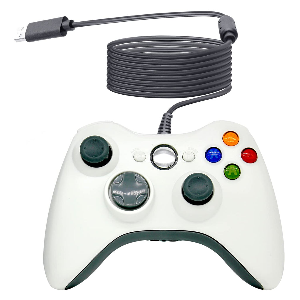 [Australia - AusPower] - OSTENT Wired Controller Gamepad for Microsoft Xbox 360 Console PC Computer Video Game Color White 
