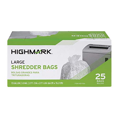 [Australia - AusPower] - Highmark Shredder Bags, 1 mil, 15 Gallons, Clear, Box Of 25, DP00704 