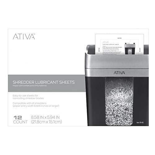 [Australia - AusPower] - Ativa™ Shredder Lubricant Sheets, Pack of 12 