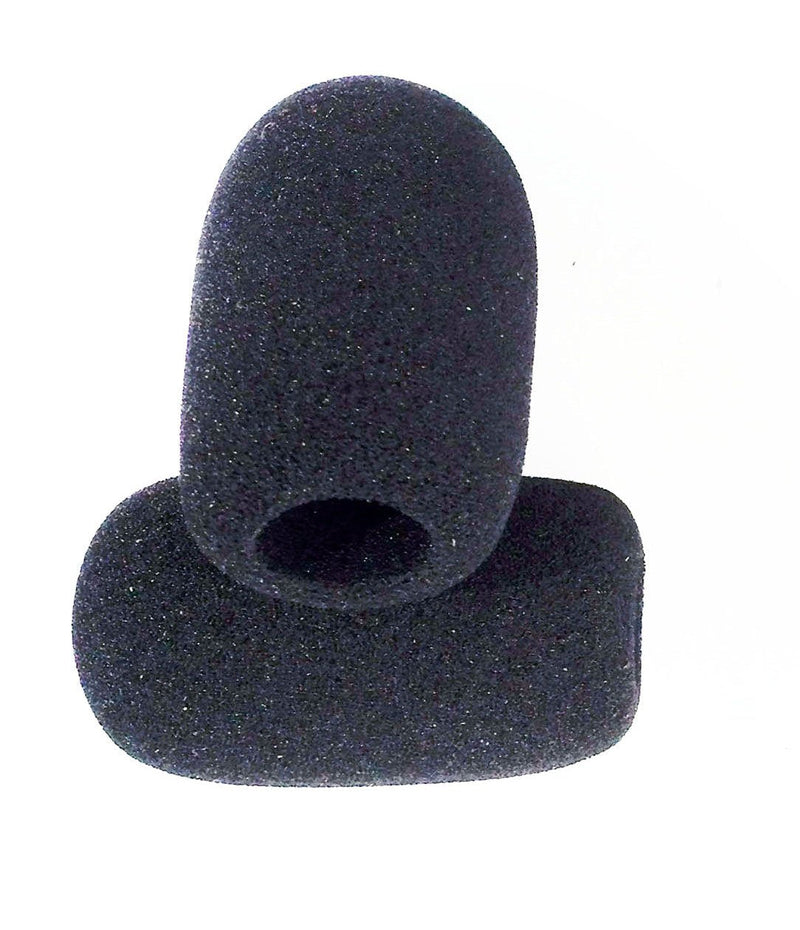 [Australia - AusPower] - Buddy Windsocks for DesktopMic and GooseneckMic, Foam Cover Microphone Windscreens, Flexible, Protects microphones against wind interference, Breath Sounds & Popping Noises -Black (Pack of 2) 