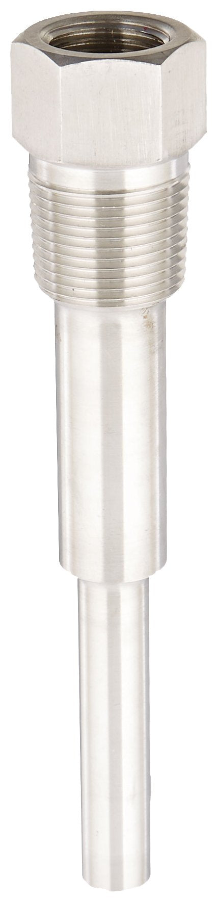 [Australia - AusPower] - PIC Gauge TW-SS06-23S2 6" Stem Length, 1/2" NPT x 3/4" NPT Connection Size, Stepped Style, 0.260" Bore Diameter, 316 Stainless Steel Standard Thermowell for Industrial Bimetal Thermometers 