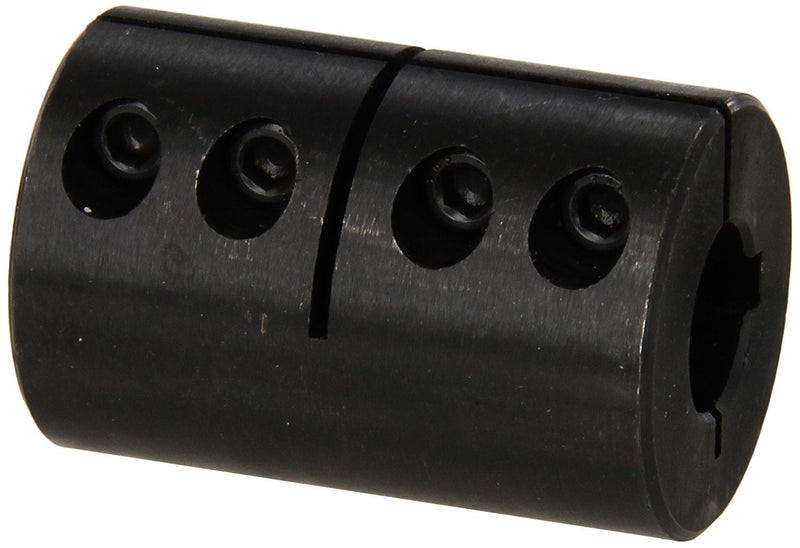 [Australia - AusPower] - Climax Part CC-062-062-KW Mild Steel, Black Oxide Plating Clamping Coupling, 5/8 inch X 5/8 inch bore, 1 1/2 inch OD, 2 1/4 inch Length, 10-32 x 1/2 Set Screw 