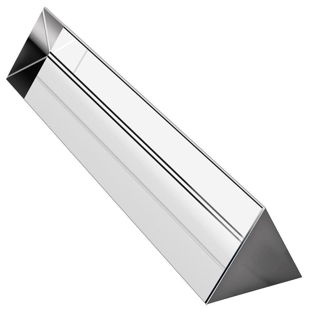[Australia - AusPower] - Amlong Crystal 6 inch Optical Glass Triangular Prism for Teaching Light Spectrum Physics and Photo Photography Prism, 150mm 