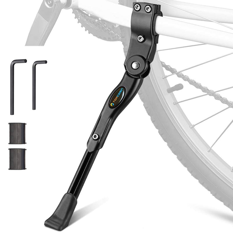 [Australia - AusPower] - TOPCABIN Bicycle Adjustable Aluminium Alloy Bike Bicycle Kickstand Side Kickstand Fit for 22" 24" 26"- Black 