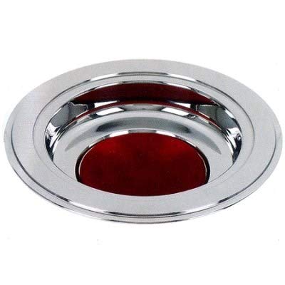 [Australia - AusPower] - Silver Tone Offering Plates (Burgundy Felt Pad) Burgundy Felt Pad 