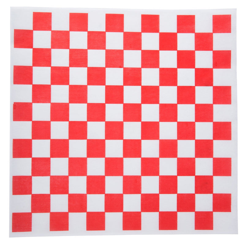 [Australia - AusPower] - Checkered Deli Basket Liner, 12 X 12 Inches, Red and White, 100 Count 