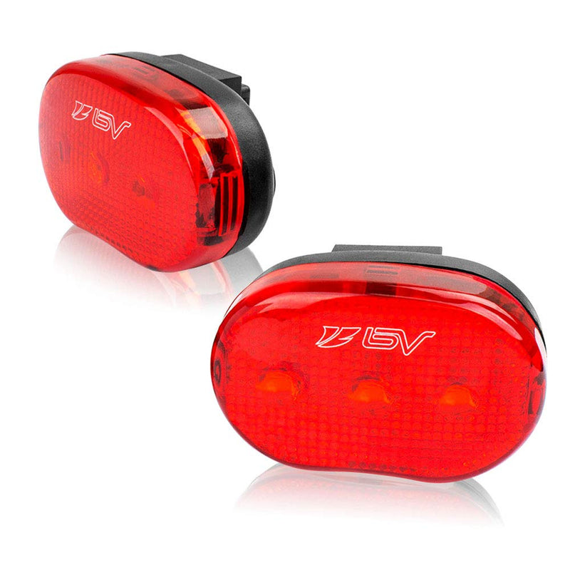 [Australia - AusPower] - BV Rear Bike Tail Light 2 Pack, Bicycle LED Rear Lights, Easy to Install for Cycling Safety Flashlight 